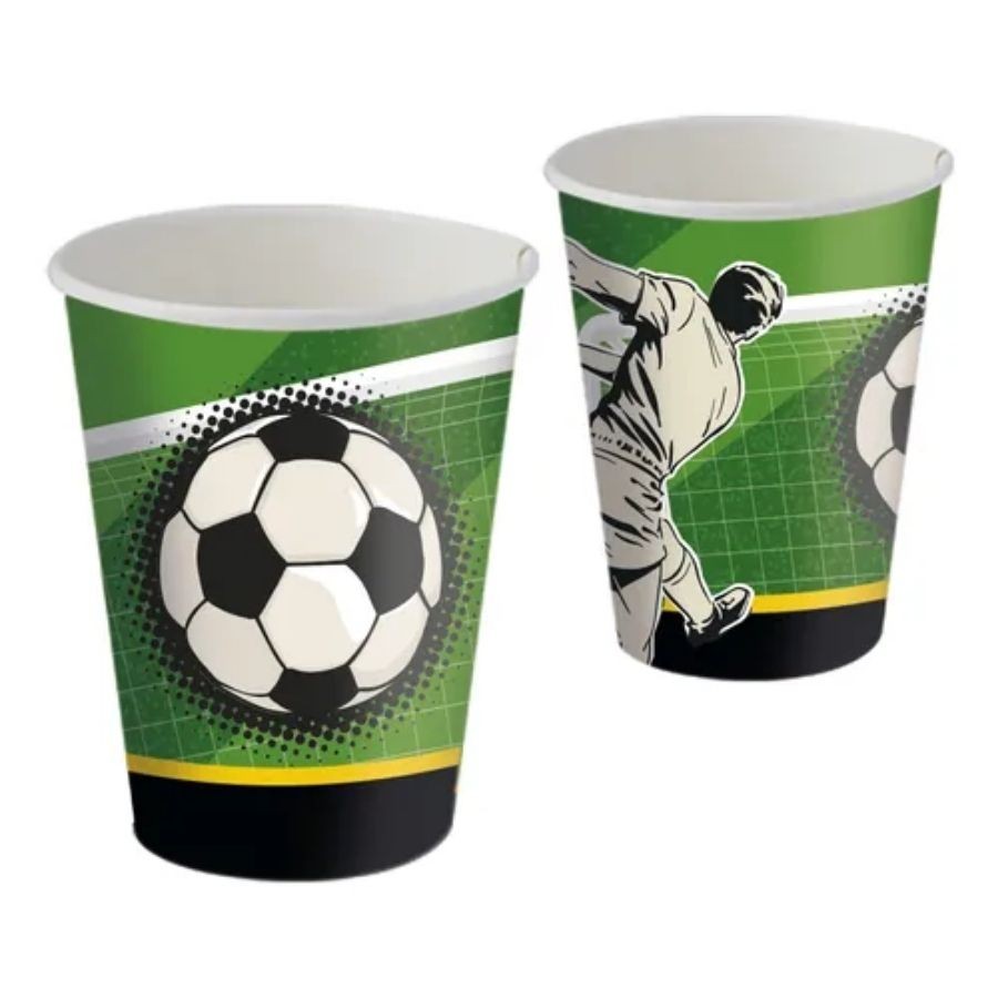 Copo de Papel - Futebol - 200ml - 7x8cm - 8 unidades - Rizzo