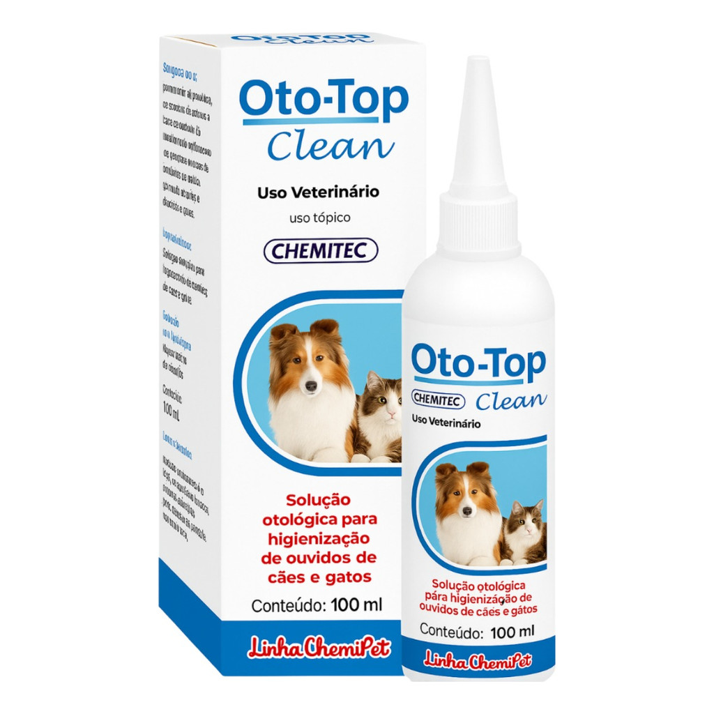Oto-top Clean Solução De Limpeza Otológica Para Cães E Gatos
