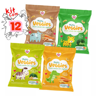 Kit 12 Und Mini Veggie Snack Integral Todos Os Sabores - 18g em Oferta na Shopee