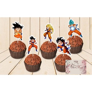 60 Tags para Doces tema DRAGON BALL em Oferta na Shopee