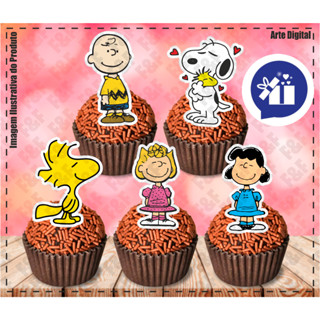 60 Tags para Doces tema SNOOPY em Oferta na Shopee