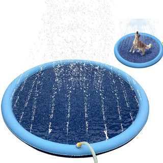 Piscina Tapete Chafariz Inflavel Animais Pet Cachorro Crianças Espirra Agua Infantil Verao Sol