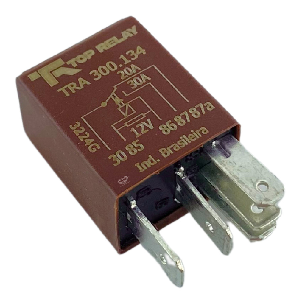 Mini Relé Auxiliar 12v 20/30a 5 Terminais Clio Scenic Mégane Ford F250 Gm Corsa