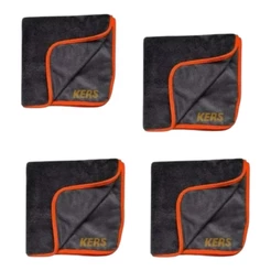Kit 4 Toalhas Secagem 600gsm Twist 60x90 Enxugar Carro Kers