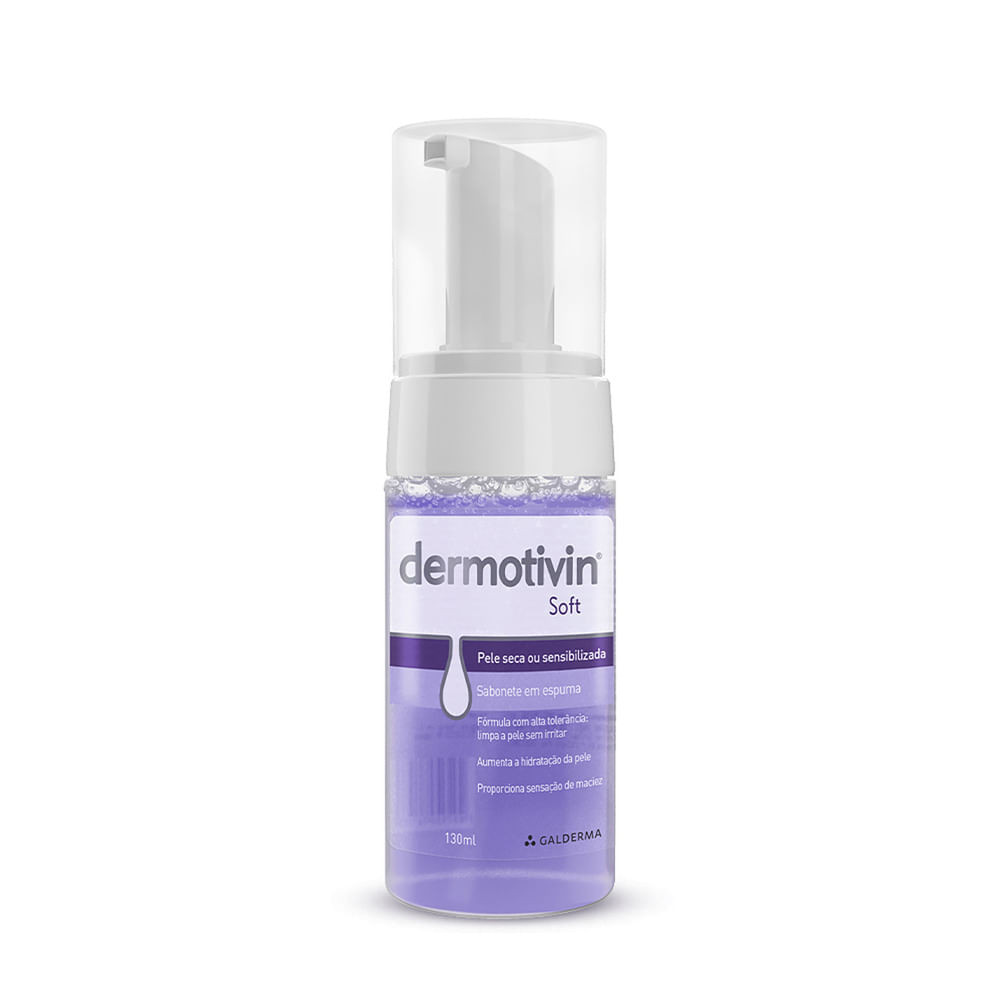 Dermotivin Soft Sabonete em Espuma para Pele Seca ou Sensibilizada 130ml - Beauty