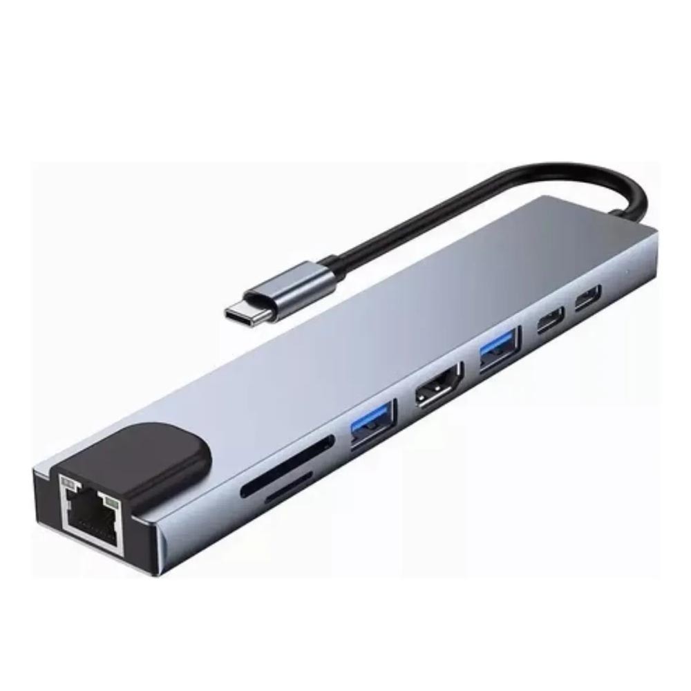 Dock Station Hub 8 em 1 Tipo C USB 3.1 PD HDMI / LAN / MODO DEX