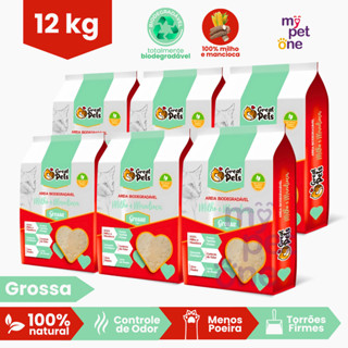 Kit 6 Areia Biodegradável Grossa Great Pets para Gatos - 2 Kg em Oferta na Shopee