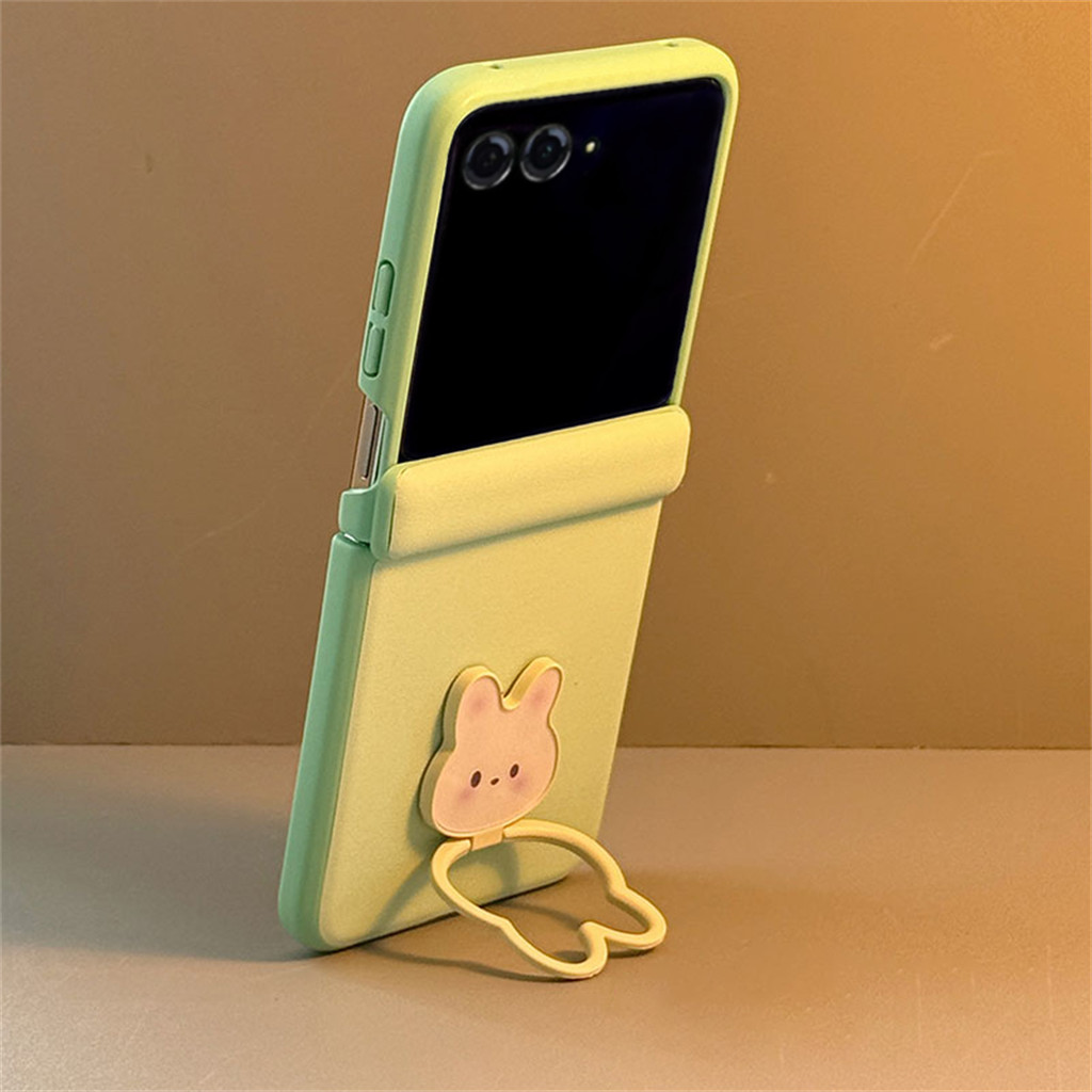 Capa De Telefone Portátil Com Suporte De Coelho Fofo Verde Menta Para Motorola R