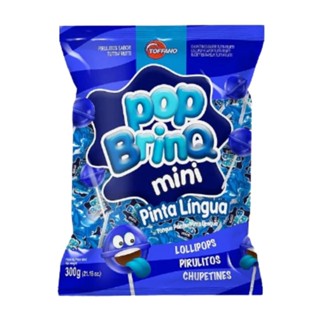 Pirulito Pop Brinq Mini Pinta Língua Toffano 300G 50 Unidades em Oferta na Shopee
