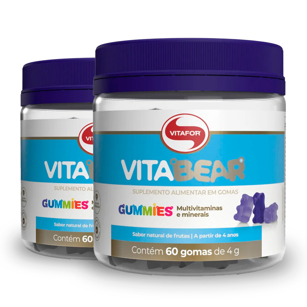 Kit 2 Vita Bear Multivitamínico Vitafor 60 Gomas