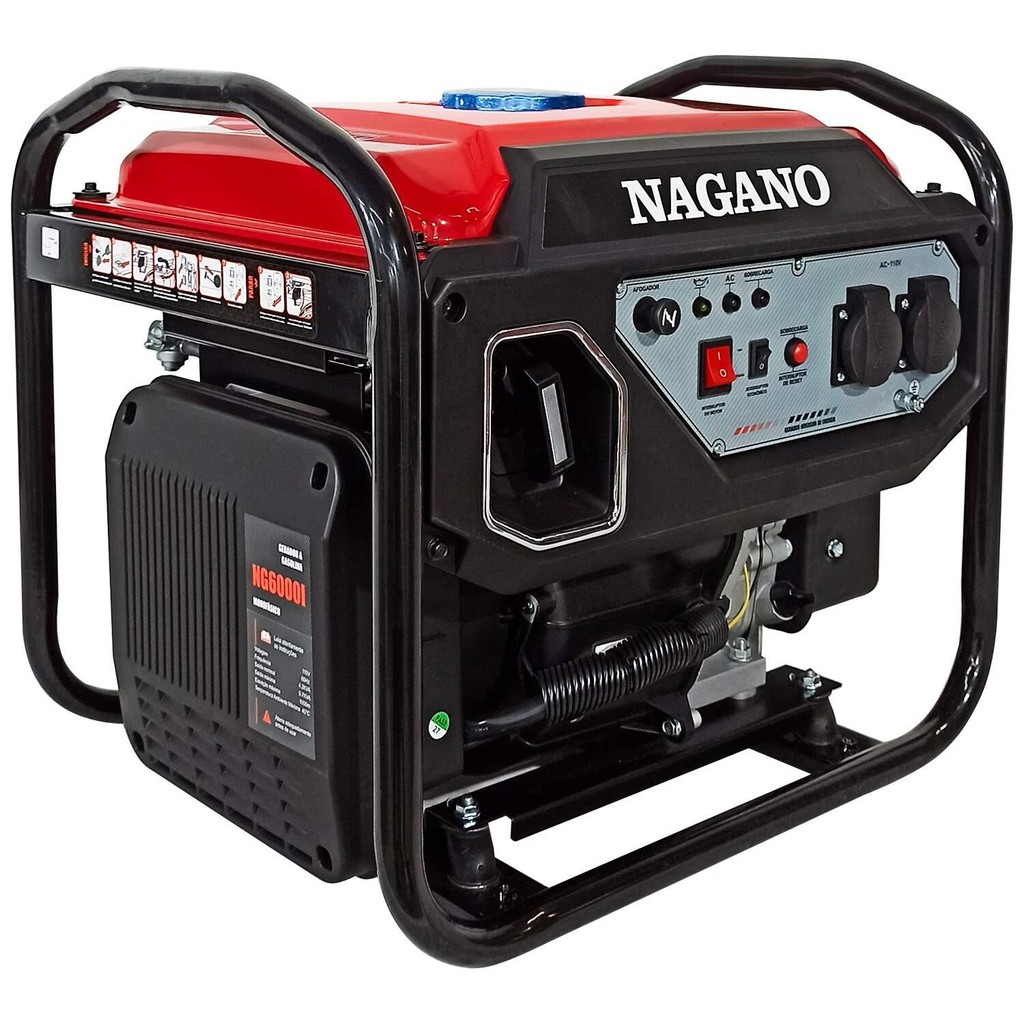 Gerador de Energia Inverter a Gasolina 5.7kva Monofásico 9hp em Oferta na Shopee