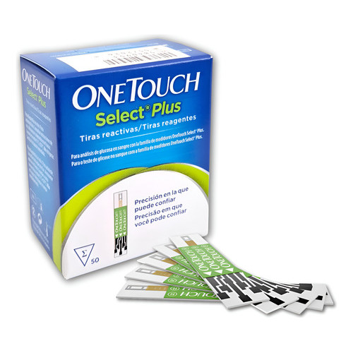 Tiras Reagentes Onetouch Select Plus 50 Un Original Branco