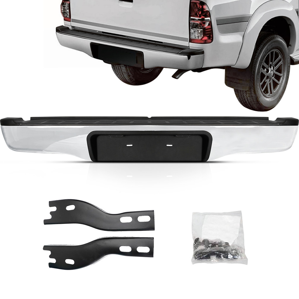 Parachoque Traseiro Hilux Srv 2005 2006 2007 2008 2009 2010 2011 2012 2013 2014