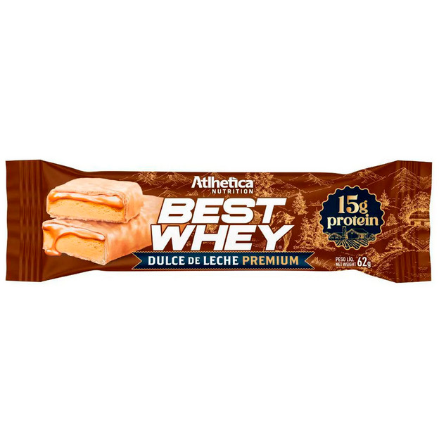 Barra Proteica Best Whey Doce de Leite Atlhetica 62g em Oferta na Shopee