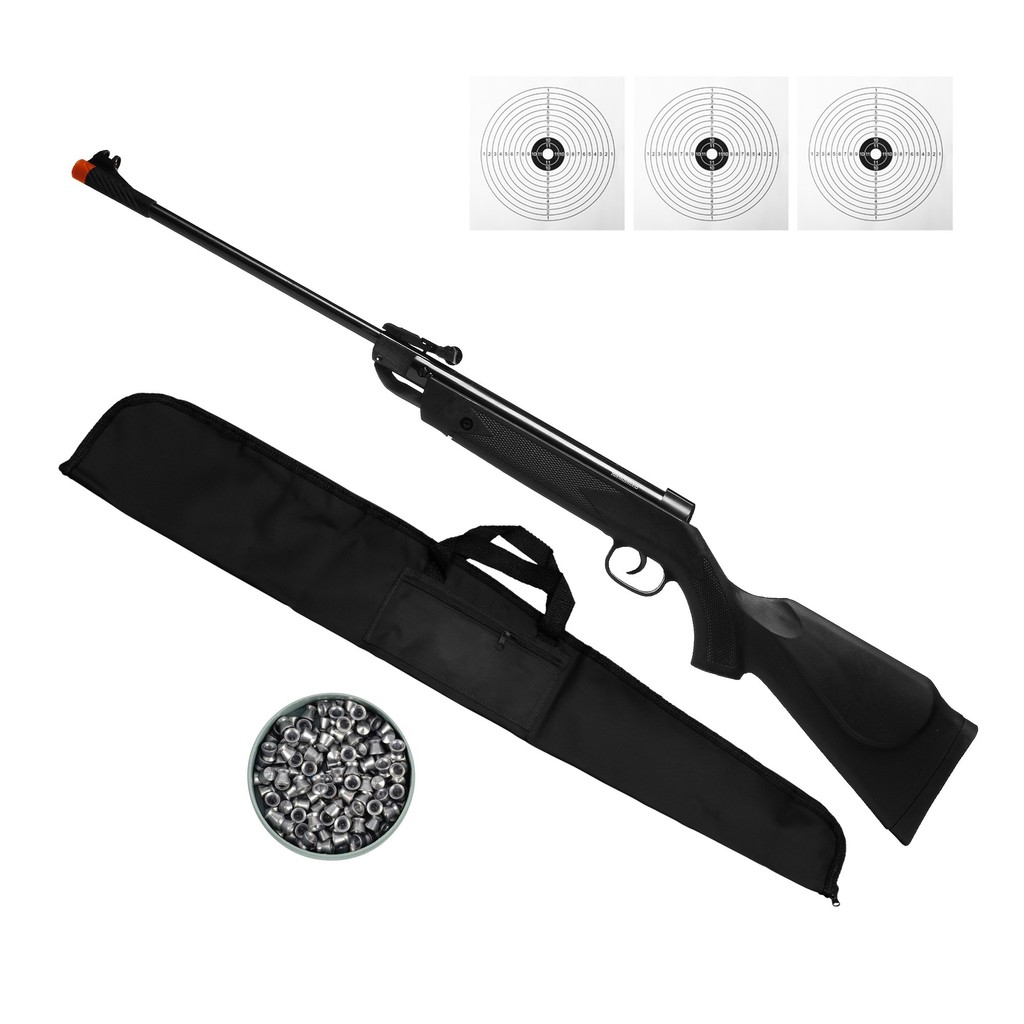CARABINA PRESSÃO QGK14 BLACK EDITION 5.5MM+CAPA+CHUMBO+ALVO