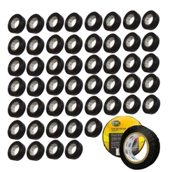 Kit 50 Fitas Tecido Lona 19mm X 10Metros Anti Chamas Chicote Elétrico Tecido Anti Ruido Acabamento