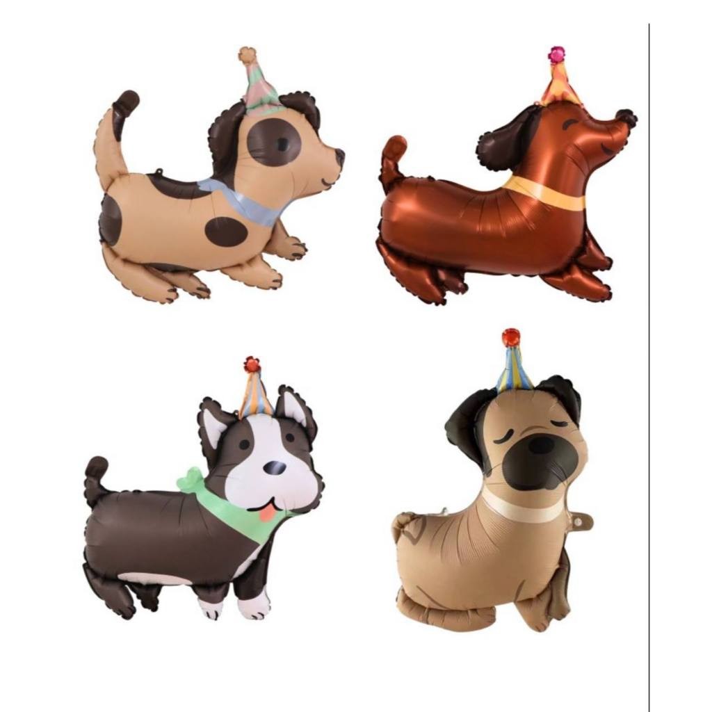 4 Balão Metalizado Cachorros Festa Dog Pets 75cm  Decoração Enfeite painel pet pet's - 1 Cada