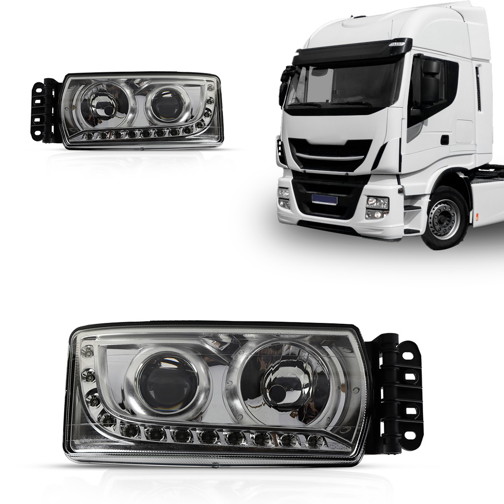 Par Farol Iveco Stralis 2013 2014 2015 2016 2017 2018 Manual Com Led