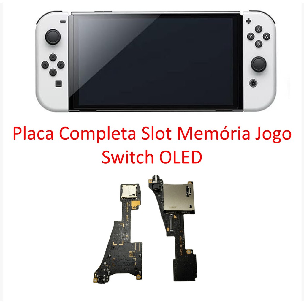 Leitor Placa Completa Memoria Cartão Jogo Para e SD Reposição Para Nintendo Switch OLED