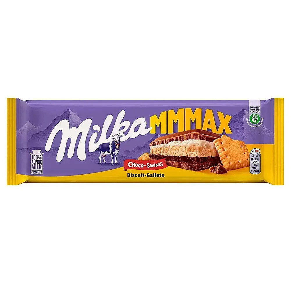 CHOCOLATE MILKA CHOCO SWING BISCUIT GALLETA 300G em Oferta na Shopee