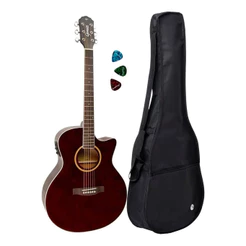 Violão Giannini Gsf3 Ceq Translucent Wine + Capa Reforçada