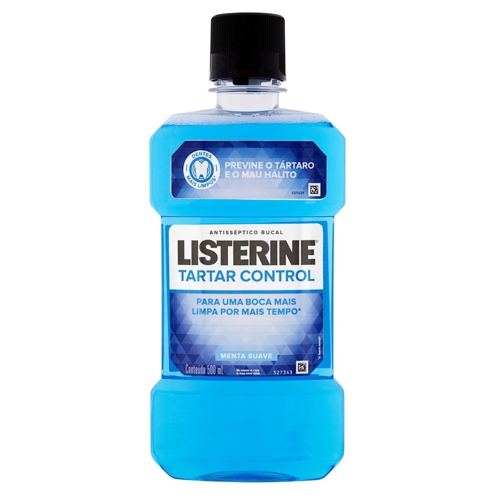 Antisséptico Bucal Listerine Tartar Control 500ml em Oferta na Shopee
