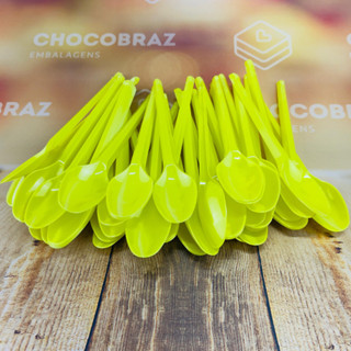 50~250 COLHER SOBREMESA PS AMARELO BELLO FESTAS em Oferta na Shopee