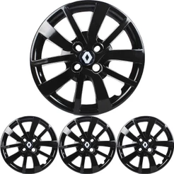 JG 4 Calota Logan 2014 15 16 17 18 19 20 Aro 14 Black Piano com Emblema