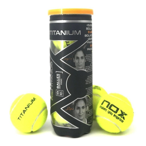 Bolas De Padel Nox Pro Titanium Tubo Pressurizado Com 3un