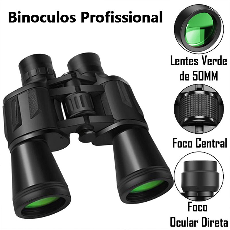 Imagem Binoculos Profissional 20x50 Emborrachado Longo Alcance 10KM