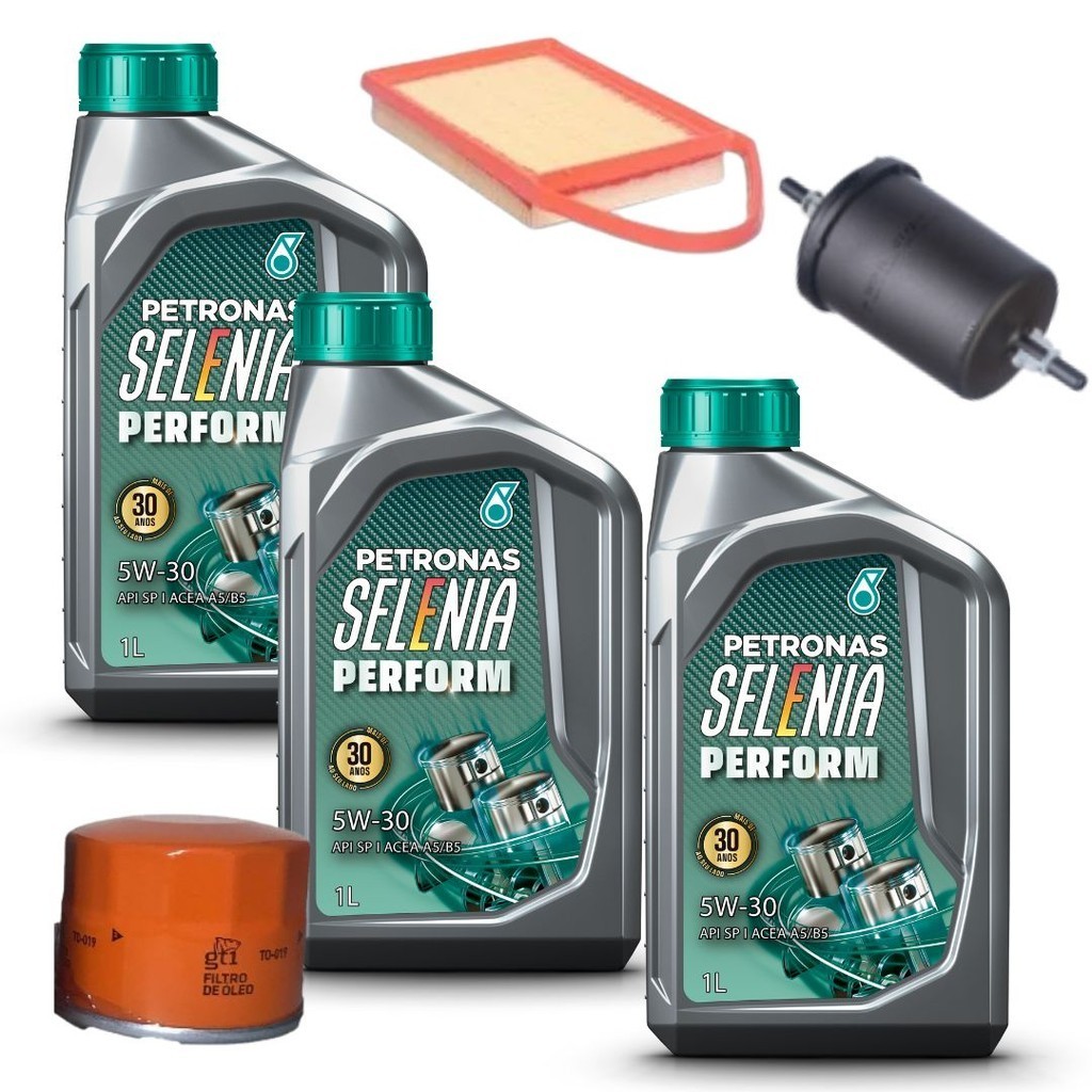 KIT TROCA DE ÓLEO 5W30 SELENIA + FILTROS (ETIOS 1.5 2013)