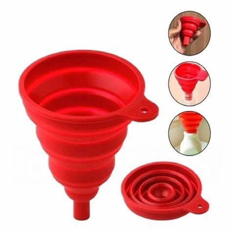 Funil Retrátil Silicone Dobrável Cozinha em Oferta na Shopee