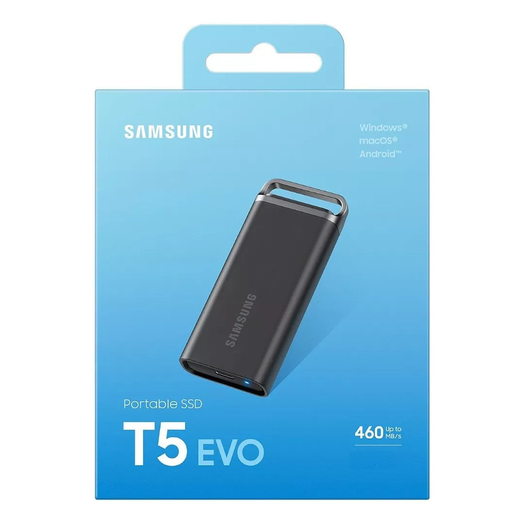 Evo Ssd 8tb Samsung T5 Portable Usb 3.2 Gen 1 Mu-ph8t0s/am Preto