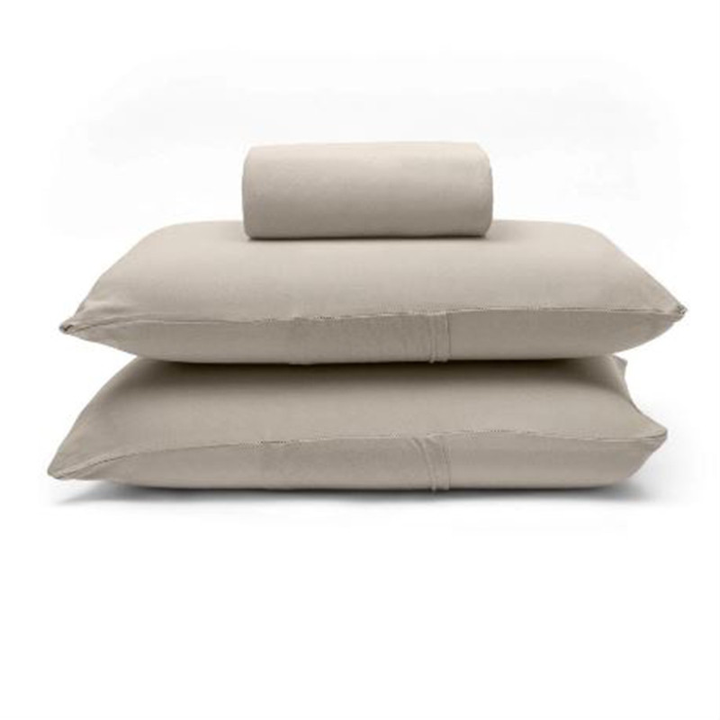 Jogo de Cama Buettner Queen Malha Basic Liso 3 Peças Peças Trigo