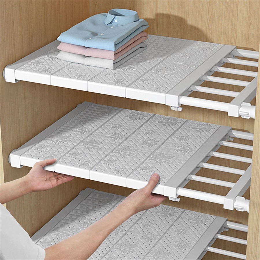 Organizador Prateleira Inteligente Retrátil portátil 53 a 90 cm Aço inoxidável Branca Exte...