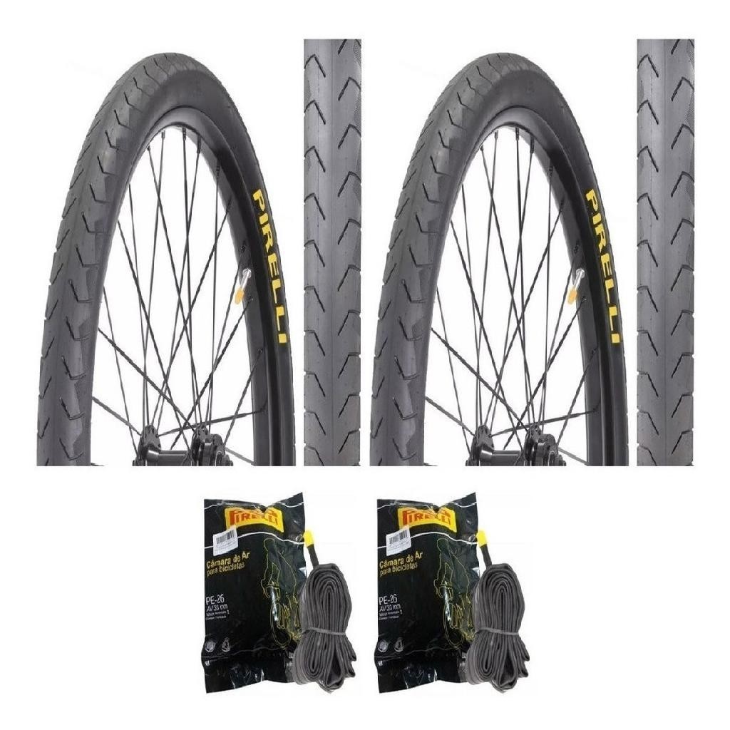 Par Pneus Bicicleta Pirelli Aro 26x1.50 Slick Phantom Street em Oferta na Shopee