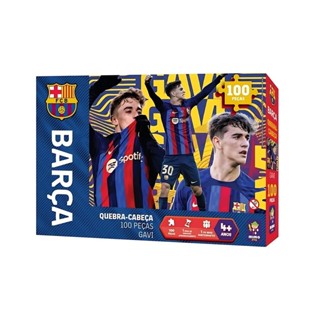 Quebra Cabeça Colecionável Gavi Barça 100 Peças Mimo Toys Jogo Futebol Barcelona Brinquedo Presente em Oferta na Shopee