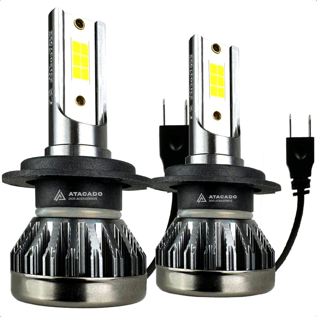 Kit super Led Farol ultra branco 6500K 36W MAX 12v Par de Lâmpada Y3 - H1 H3 H7 H8 H11 H27