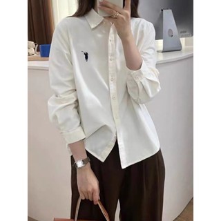 Camisa de manga comprida bordada Pony Women