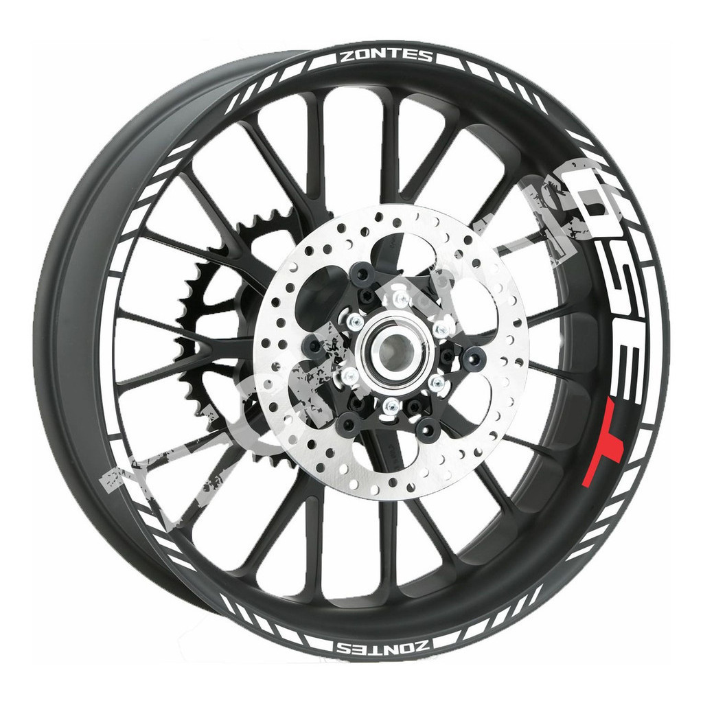 Adesivos Refletivo Moto Zontes T350 T 350 Para Rodas Frisos