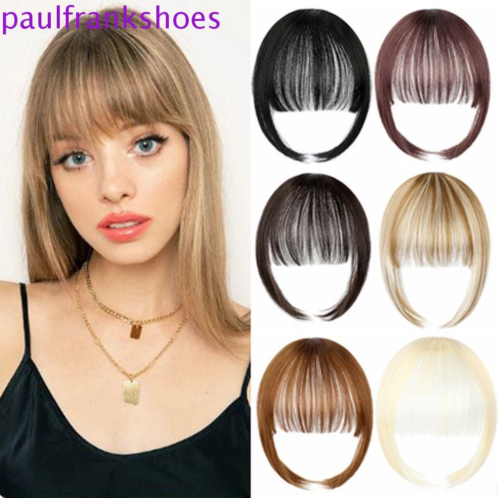 PAULFRANKSHOES Bangs Blunt , Extensão De Cabelo Com Franja Sintética , Acessórios Styling Fake Hairpiece Black Women