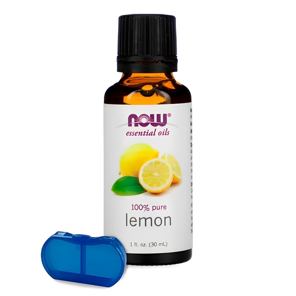 Óleo de Limão 30ml Now Foods Essencial + Porta Cápsulas em Oferta na Shopee