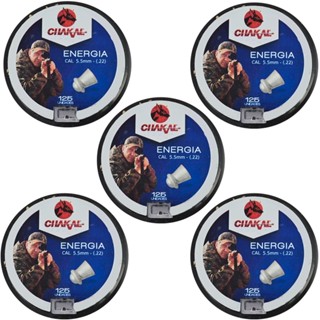 Kit 5 Chumbinho Energia 5.5mm 125un. - Chakal em Oferta na Shopee