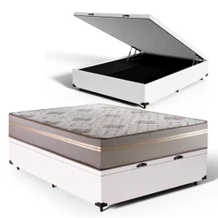 Cama Box Baú com Colchão de Espuma D33 Millenium One Face Casal 138cm