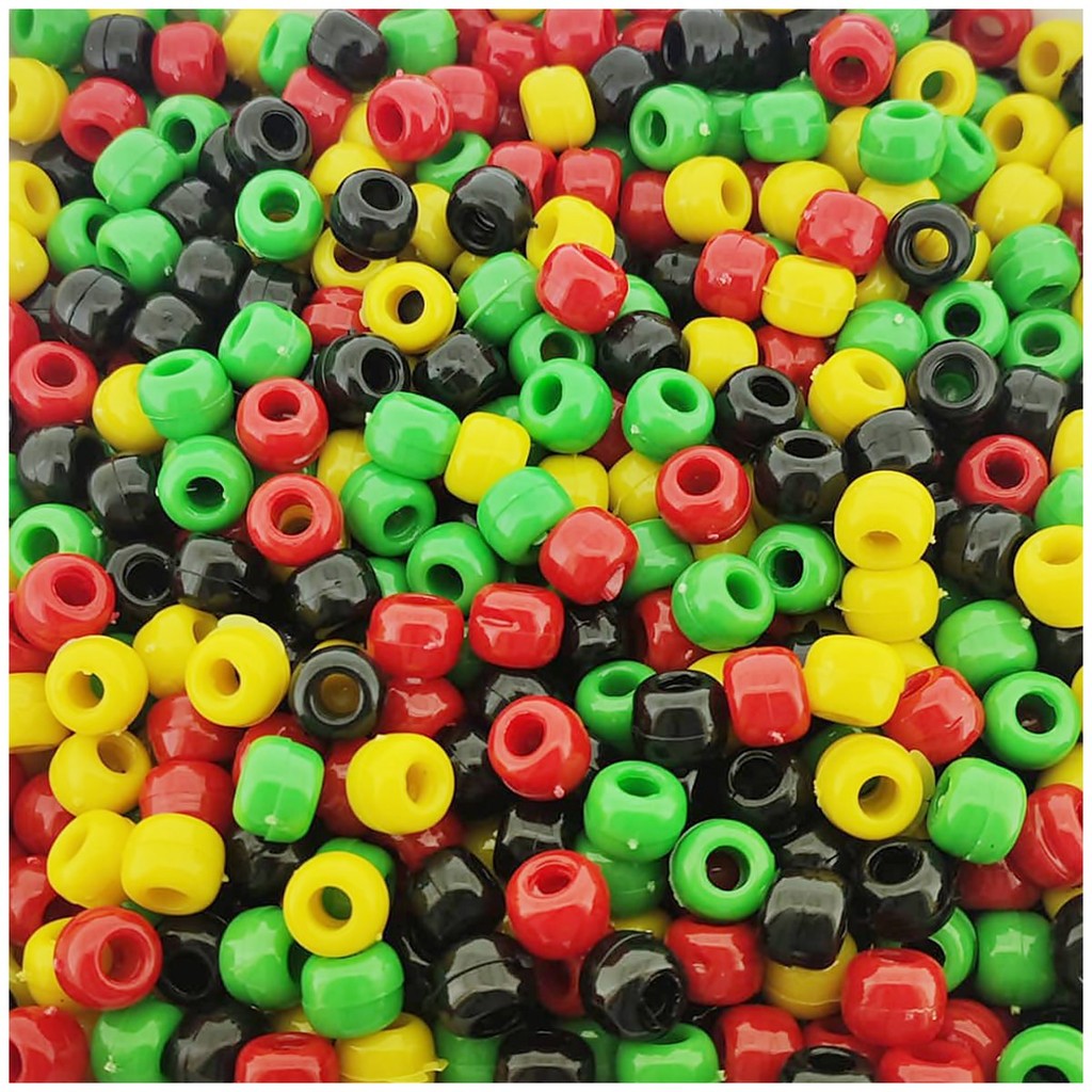 100 Miçangas Tererê Reggae Para Bijuterias Artesanato Pulseiras Tranças em Oferta na Shopee