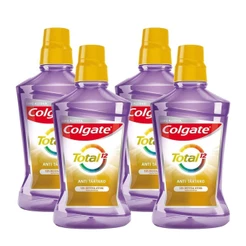 Kit 4 Enxaguantes bucal Colgate Total 12 Zero Álcool Anti-Tártaro 250ml