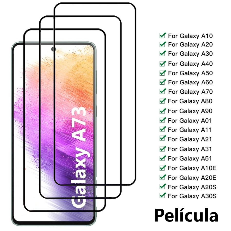 Película 9D Vidro Temperado Samsung A01 S21 A71 M21 M31 M51 M52
