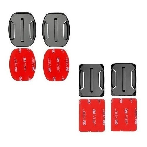 Gopro Go Pro Suportes Curvos + Planos Com Adesivos Bases 3m em Oferta na Shopee