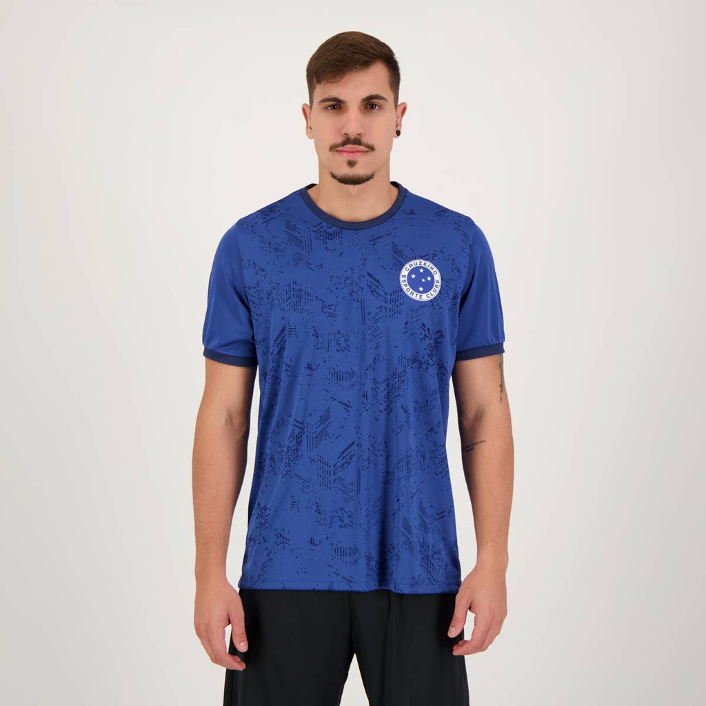 Camisa Cruzeiro Building Azul em Oferta na Shopee