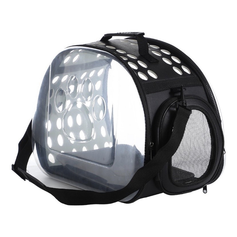 Bolsa Transparente para Pet Gato Cachorro Portátil Dobrável Respirável Viagem ao Ar Livre
